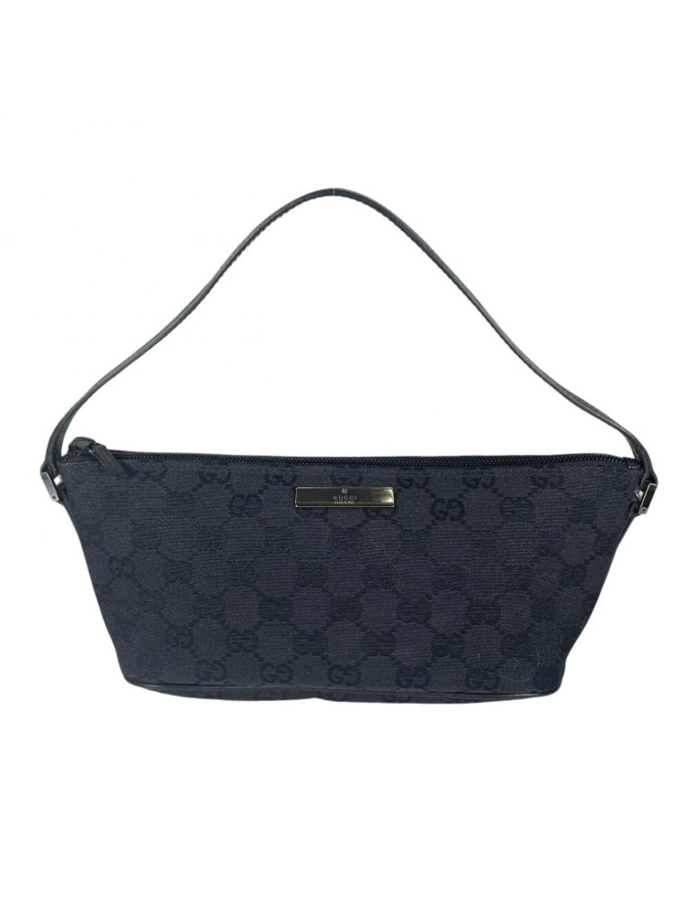 Gucci Pouch Handbag GG Canvas Black